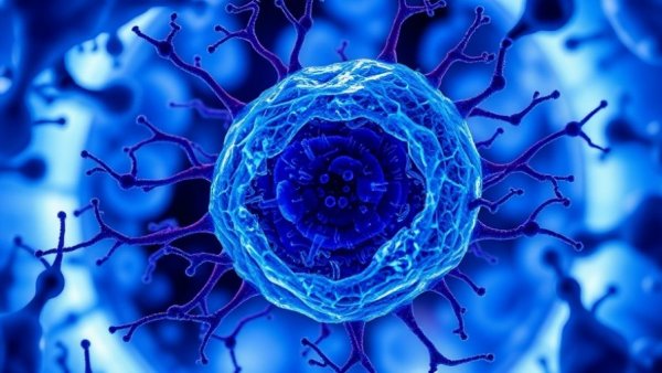 Microscopic view of stem cells illustrating biotech ethics in stem cell research.