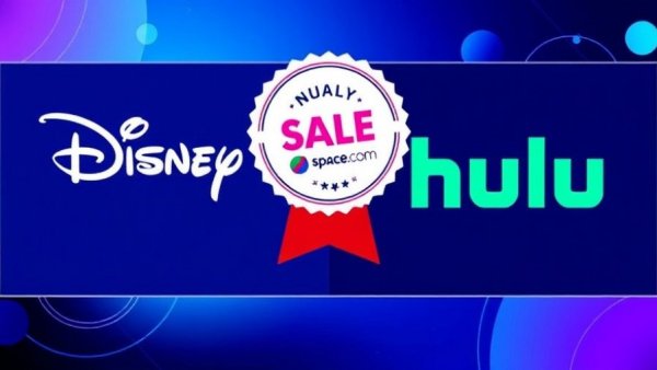 Black Friday Disney Plus deal with Hulu logos and Space.com badge.