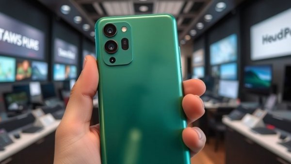 Sleek green smartphone in hand, highlighting iOS 26.2 features.