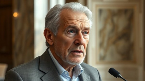 Older man speaking at an event related to NASA nomination.