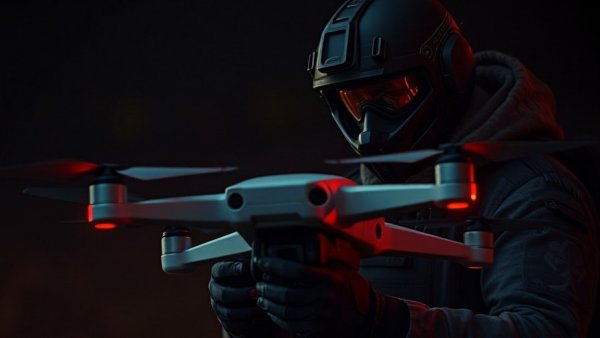 Ukraine drone operation at night, soldier preparing for peace talks.