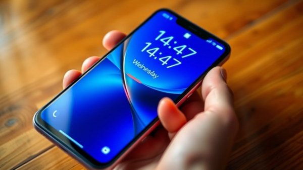 Sleek smartphone display showing time 14:47