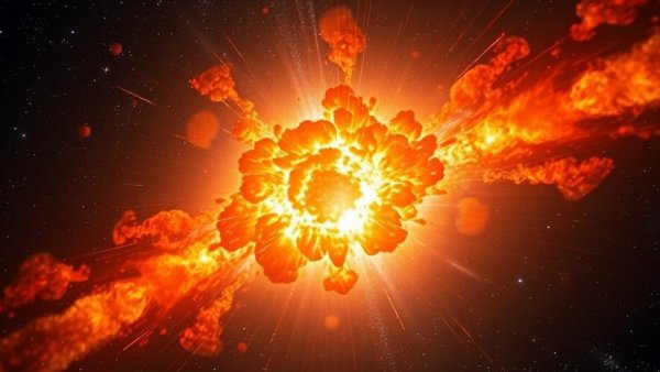 Supernova discovery by JWST depicting cosmic explosion.