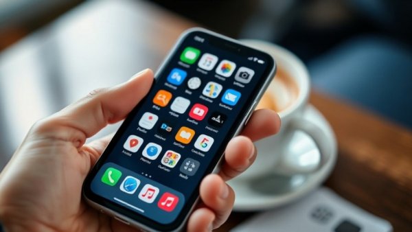 Smartphone with apps and coffee cup, highlighting AI chatbots personality traits.