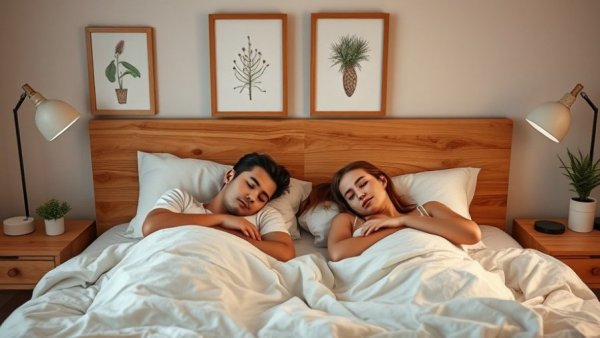 Scandinavian sleep method in cozy bedroom setting.