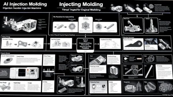 AI integration in injection molding schematic diagram.
