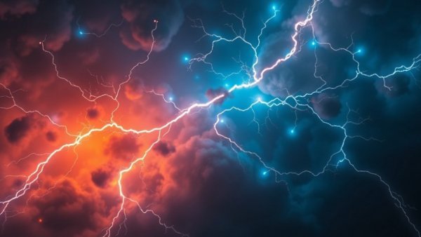 Luminous energy flow depicting quantum computing dynamics.