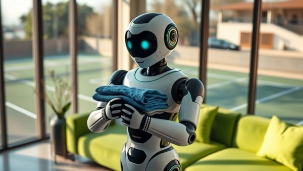 SwitchBot Onero H1 Robot in a modern home interior.