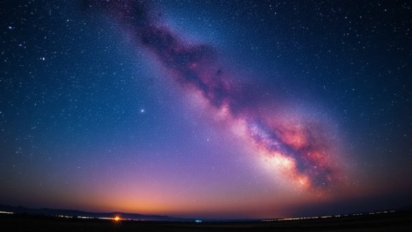 Milky Way galaxy vibrant night sky, capturing celestial beauty.