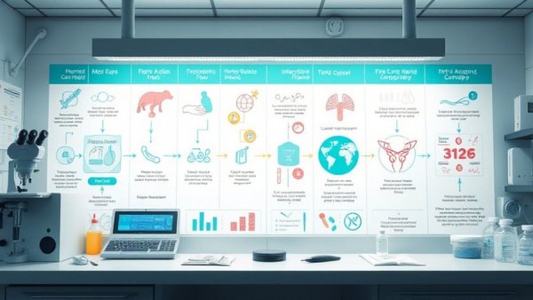 Infographic of diagnosing infections in 20 minutes with lab equipment.