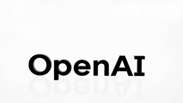 OpenAI logo reflection with high contrast on white background.