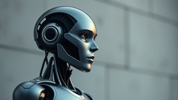 Futuristic robot symbolizing AI and mass unemployment challenges.