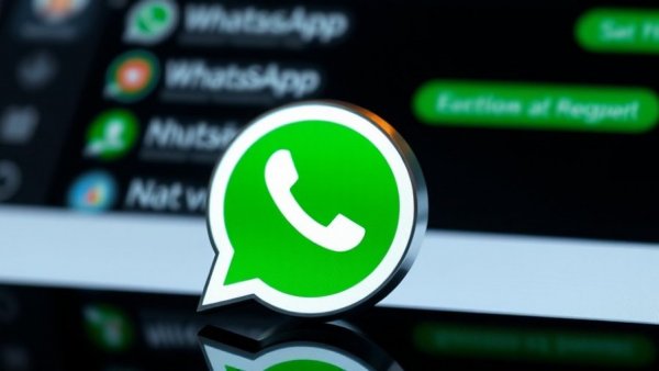 WhatsApp logo with reflections, symbolizing web voice and video calls