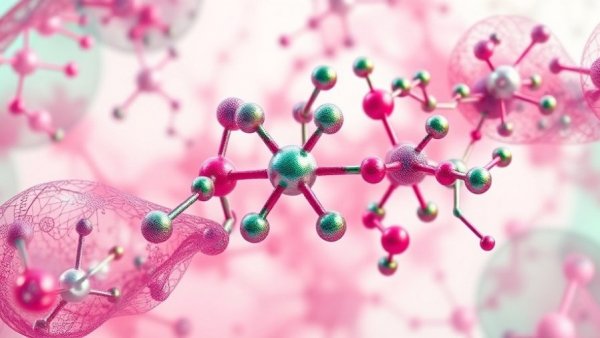 Illustration of light-controlled switches in ion channels, colorful molecular structure.