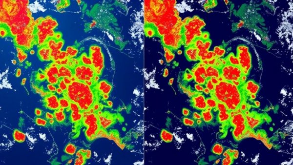 Satellite imagery showing vole outbreak patterns with remote sensing.