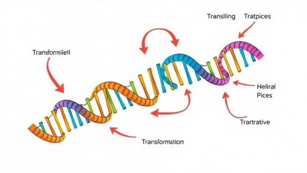 Illustration depicting RNA transformation to identify genetic malfunctions.