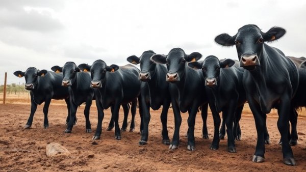 Cattle in a fenced area, illustrating virtual fencing for livestock.