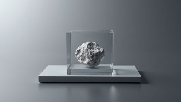 Lunar sample encased in acrylic for moon magnetism research.