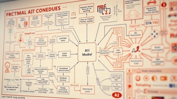 Complex flowchart illustrating AI model processes and data privacy risks.