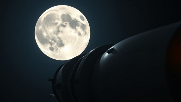 NASA Artemis II mission rocket with full moon backdrop.