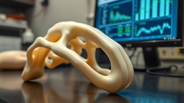 3D-printed synthetic sea lion pelvis on a lab workbench.