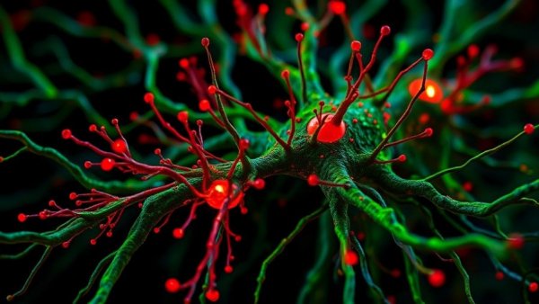 Bioengineered neuronal circuit board close-up with neural structures.