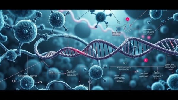 Diagram of synthetic gene medicines disrupting DNA repair, illustrating cellular structures and pathways.