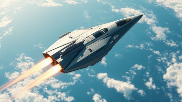 Futuristic spacecraft depicting Europe's space technology innovation.