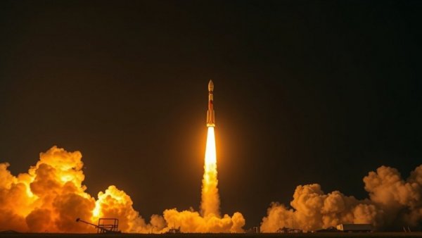 Artemis 2 moon launch with rocket emitting bright flames at night.