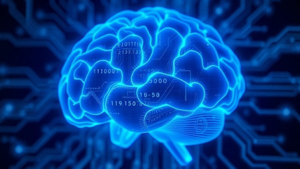 Futuristic digital brain with open-source libraries for fine-tuning LLMs.
