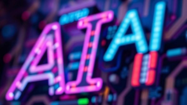 Digital representation with AI letters and logo, China AI players.