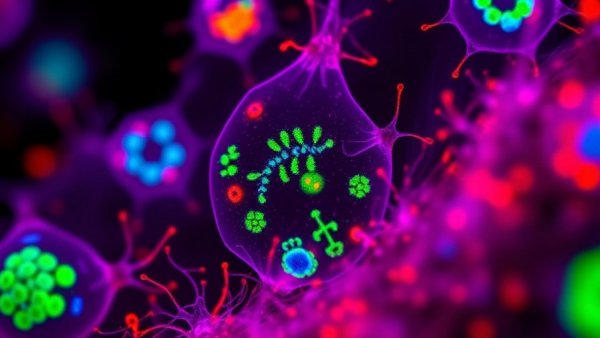 Fluorescent probes highlighting cell structures in fluorescent probe biology.
