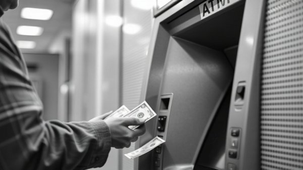 ATM transaction with focus on cash, relates to Anthropic Mythos AI concerns.