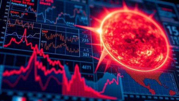 Detailed scientific graph showing space weather data trends.