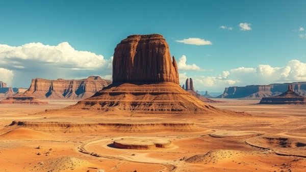 Stunning rock formation in the desert landscape of Spain during sunset.