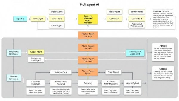 Flowchart of AI-assisted code migration process using multi-agent system.