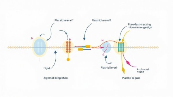 Diagram illustrating microbial design process with plasmid integration.