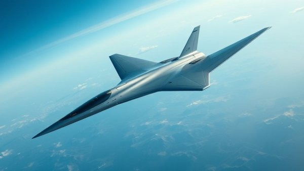 NASA X-59 supersonic jet in flight over clear skies.