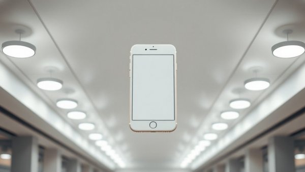 Apple iPhone Ultra in white, displayed with ceiling lights.