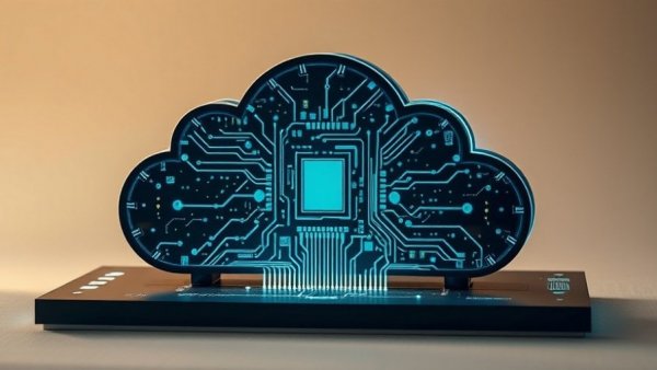 Futuristic concept of light rewriting magnetic memory in cloud storage