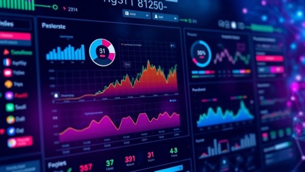 Futuristic dashboard with social media analytics 2026 tools.
