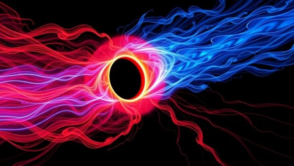 Scientific diagram of M87 black hole jet energy flow.