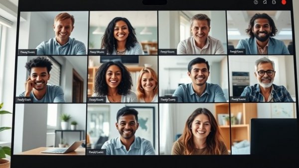 Virtual meeting showing diverse team, symbolizing Accessibility in Digital Leadership.
