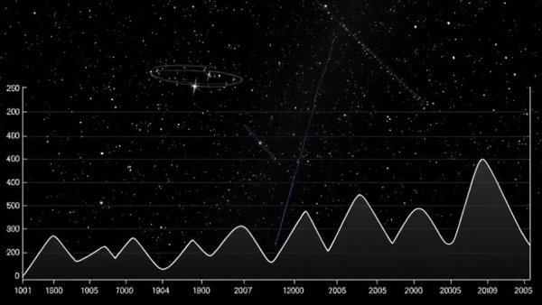 Scientific data graph and cosmic image related to wandering supermassive black hole