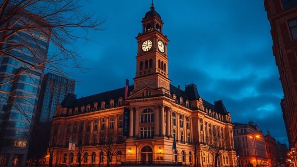 Historical building under the night sky on July 4th, 1776.