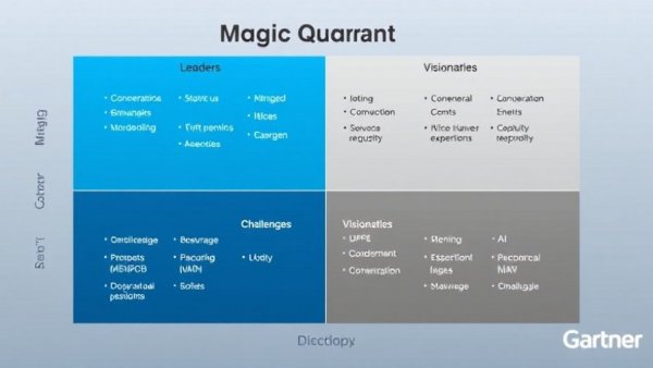 Chart of Gartner Magic Quadrant for Conversational AI platforms.