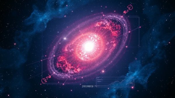 Astronomical visualization of a 3.2-millisecond pulsar in space