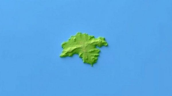 Minimalistic map illustrating Kinyarwanda region in green.