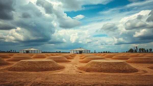 Covered woodchip bioreactor in a field, reducing pollution.