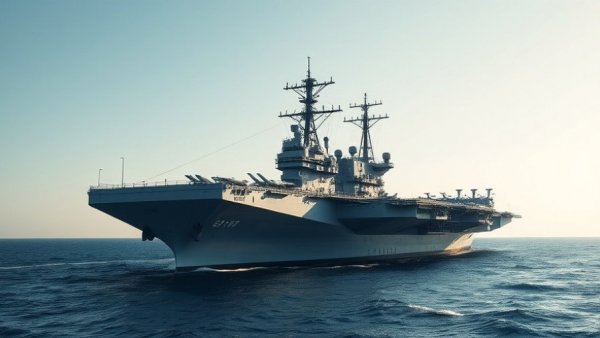 USS Theodore Roosevelt Supercarrier anchored at sea